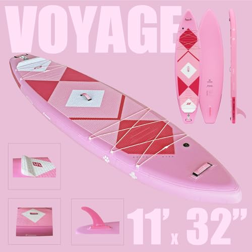 FREESUN Voyage 11’ × 32” Inflatable Stand Up Paddle Board, Touring SUP for Long-Distance Cruising, Stable Beginner Design ...