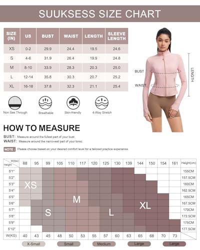 SUUKSESS Women Golden Full Zip Up Workout Cropped Jackets Lightweight Athletic Yoga Tops