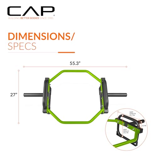 CAP Barbell Olympic Trap Bar and Shrug Bar for Deadlifts