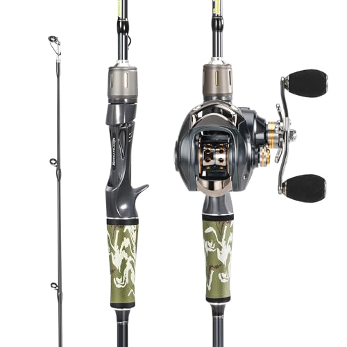 Sougayilang BD Fishing Rod and Reel Combos, Spinning & Casting Fishing Combo,30Ton+24Ton Graphite 2 Pc Fishing Poles with ...