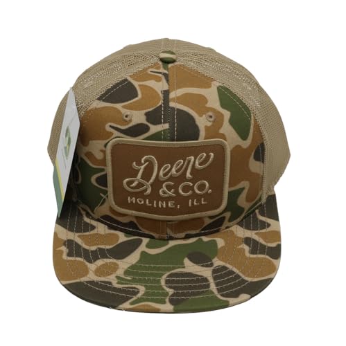 John Deere Men's Camo Deere Script Patch Hat/Cap