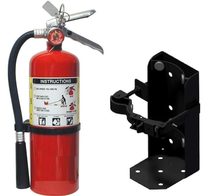 5lb ABC Dry Chemical Fire Extinguisher with Heavy Duty Vehicle Bracket