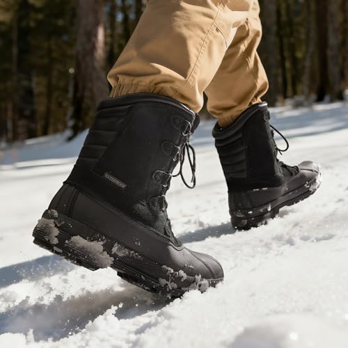 NORTIV 8 Men's Insulated Waterproof Work Winter Snow Boots