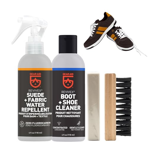 GEAR AID Revivex Suede Shoe Cleaner and Conditioning Kit for Restoring and Waterproofing your Breathable Gore-Tex Sneakers