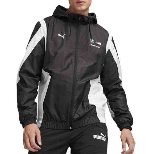 PUMA Men's BMW M Motorsport Hooded Woven Jacket, PUMA Black, Small