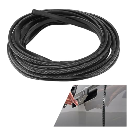 16FT/5M Car Door Edge Guards - U Shape Electroplated Glossy Rubber Door Edge Trim Seal Protector - Self-Adhesion Car Scrat...