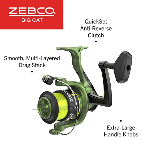Zebco Big Cat Spinning Reel and Fishing Rod Combo
