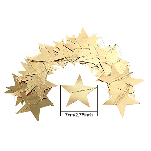 Patelai Glitter Star Garland Banner 2026 New Years Decor 130 Feet Star Hanging Banner Twinkle Backdrop for Birthday Classr...