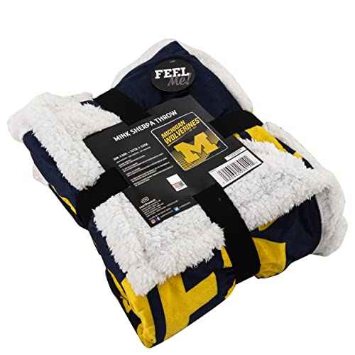 Northwest NCAA Unisex-Adult Mink Sherpa Throw Blanket