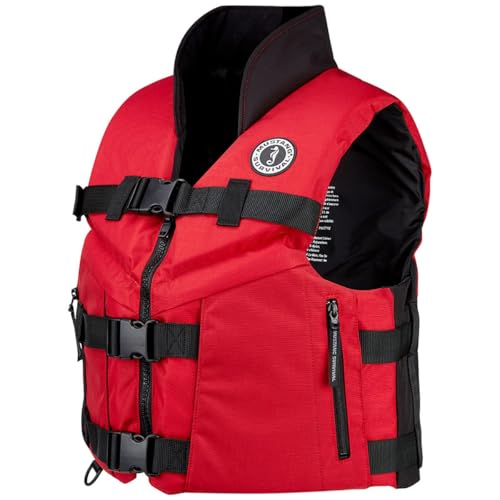 Mustang Survival Accel 100 Fishing Foam Vest Large Red/Black