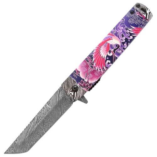 Snake Eye Tactical Every Day Carry Outdoor Survival Pocket Knife (Purple)