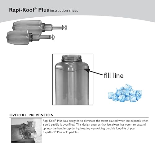 San Jamar Rapi-Kool Plastic Rapid Cooling Commercial Food Paddle with Hang Tag for Restaurants, Kitchens, 128 Ounces, Blue
