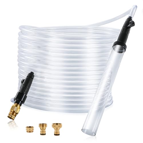 ZRDR Aquarium Siphon Vacuum Gravel Cleaner Kit for Fish Tank Cleaning Gravel & Sand, Fish Tank Water Changer Metal Faucet ...