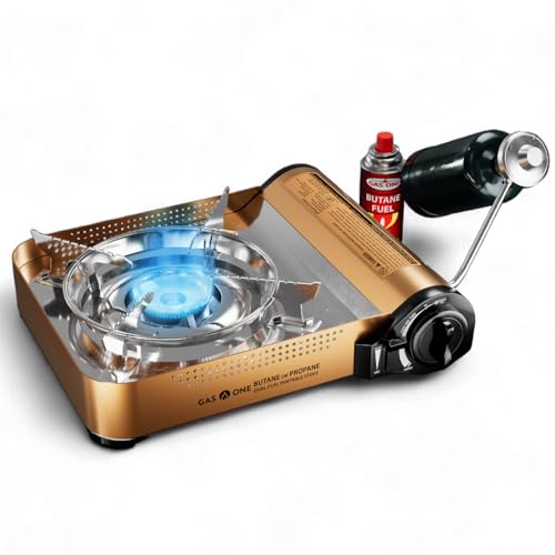 Gas ONE GS-4000P - Camp Stove - Premium Propane or Butane Stove with Convenient Carrying Case - Patented - Great for Camp ...