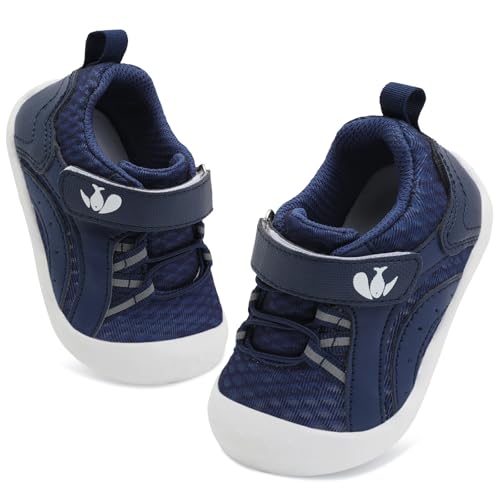 FEETCITY Wide Baby Shoes Boys Girls Baby Barefoot Shoes Breathable Infant Walking Shoe Crib Sock Shoe Toddler Sneakers Fle...