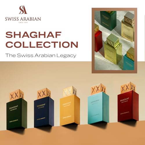 Swiss Arabian Shaghaf Oud - Luxury Products From Dubai - Long Lasting, Addictive Personal EDP Spray Fragrance - Seductive Signature Aroma - 2.5 Oz