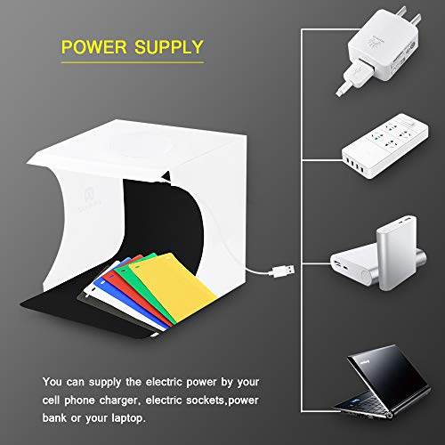 Mini Photo Studio Tent Jewelry Light Box Kit, SENLIXIN Portable Foldable Small Home Photography Studio Light Box Booth Sho...