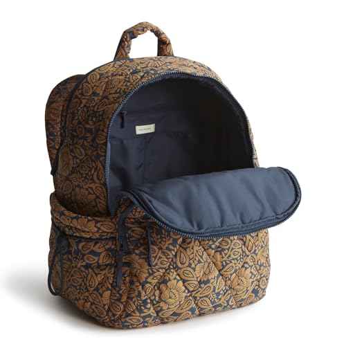 Vera Bradley Women's Featherweight Bancroft Backpack, Lotus Montage Roasted Pecan, One Size