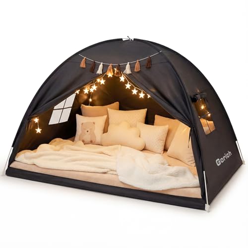 Gorich Twin Bed Tent for Kids, Indoor Privacy Toddler Sleeping Canopy with Mesh Window, Fits Bunk or Floor Bed, Include St...