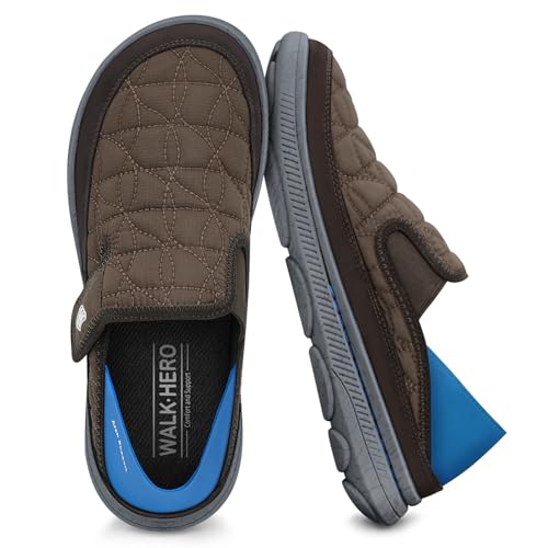 Mens Slippers for Plantar Fasciitis, Casual Mens Slip on Shoes with Arch Support, Orthopedic House Slippers for Men, Indoo...