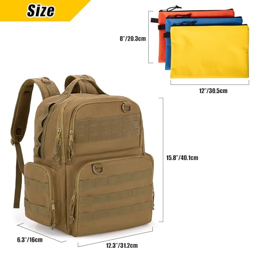 Rexmica Tool Bag Backpack for Men with 3 Tool Pouches, Heavy-Duty Tool Storage Organizer Bag with Padded Shoulder & Waist ...