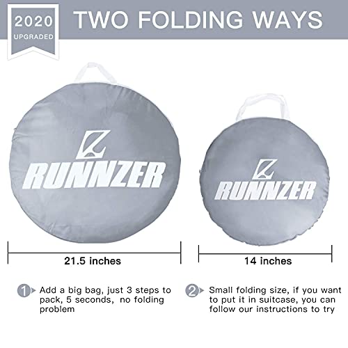 L RUNNZER Crib Tent, Crib Net to Keep Baby in, Breathable Pop Up Crib Tent Canopy Keep Baby from Climbing Out (55.2" L x 2...