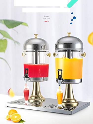 Juice Dispenser Beverage Dispenser, Clear Glass Drinks Dispenser Beer Water Juice Cold Beverages Cocktails Punch Water Chi...