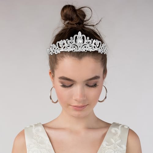 6 Pcs Crystal Tiara and Crowns for Women Girls Princess Rhinestone Crown Queen Headband with Combs Bride Tiara for Birthda...