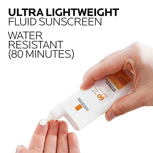La Roche-Posay Anthelios Light Fluid Facial Sunscreen SPF 60, Lightweight Sunscreen For Face, Fluid Texture, Broad Spectru...