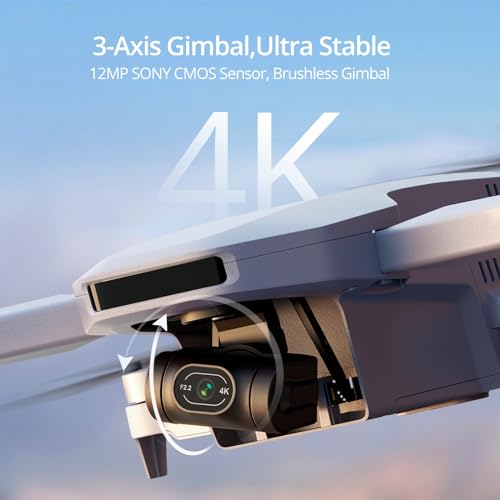 Potensic ATOM 3-Axis Gimbal 4K GPS Drone, Under 249g, 96 Mins Flight, Max 6KM Transmission, Visual Tracking, 4K/30FPS Quic...
