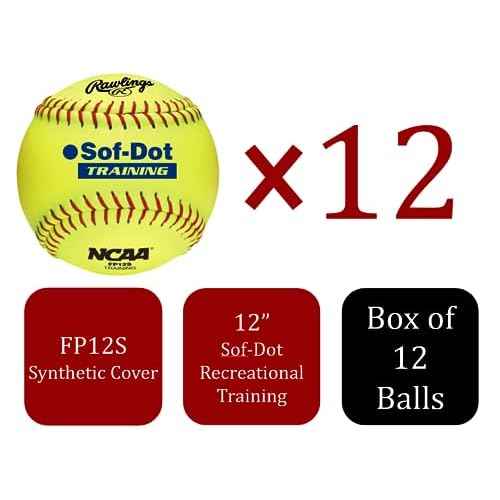 Rawlings | NCAA Soft Poly-Core Fastpitch Training Softballs | 11" & 12" Options | 12 Count