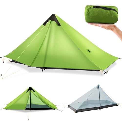 Ultralight Tent 3-Season Backpacking Tent 1 Person/2 Person Camping Tent, Outdoor Lightweight LanShan Camping Tent Shelte...
