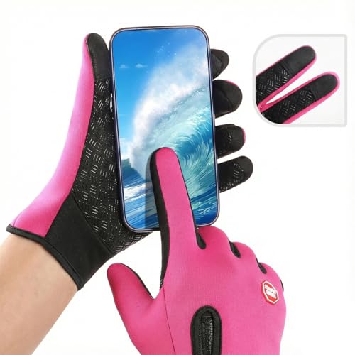 Winter Touch Screen Gloves Men Women, Windproof Waterproof Warm Thermal Gloves for Outdoor Cycling Hiking Skiing