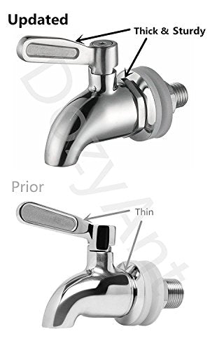 DOZYANT Updated More Durable Beverage Dispenser Replacement Spigot,Stainless Steel Polished Finished, Water Dispenser Repl...