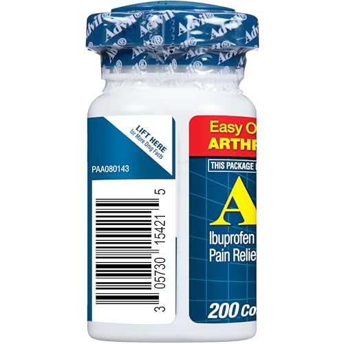 Advil Pain Reliever and Fever Reducer, Pain Relief Medicine with Ibuprofen 200mg for Joint Pain, Muscle Ache and Minor Arthritis Pain Relief - 200 Coated Tablets with Easy Open Arthritis Cap