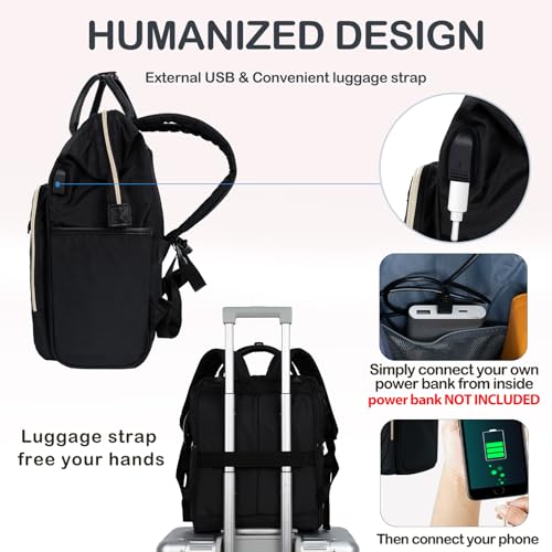 KROSER Laptop Backpack 17" Stylish Backpack Water Repellent College Casual Daypack with USB Port Travel Business Work Bag ...