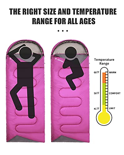 Sleeping Bags for Adults Cold Weather - 20 Degree Big&Tall Size Backpacking Lightweight Waterproof for Girls Boys Mens Tee...