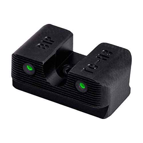 TruGlo Tritium Pro Glow in The Dark Gun Handgun Glock Pistol Laser Sight Accessories with Rear Colors for Beretta PX4 Storm and Green Light, Black