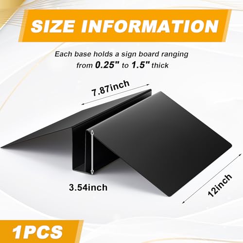 Blulu 1 Pcs Metal Floor Sign Stand Holder M Mount Holder Graphic Floor Standing Display Stand for Composite Foam Board, Ac...