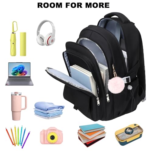 YOJOY Laptop Backpack 15.6 Inch College Backpacks for Women, School Backpack for Girls,Students Aesthetic Anti Theft Trave...