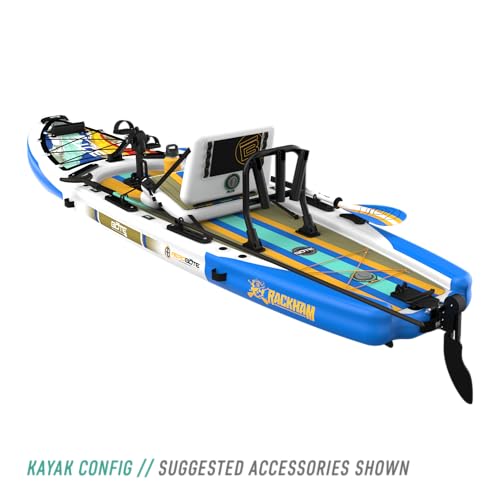 BOTE Rackham Aero Inflatable Stand Up Fishing Paddle Board Blow Up iSUP 12 FT 4” Adult Kids Family Friendly APEX Pedal Dri...