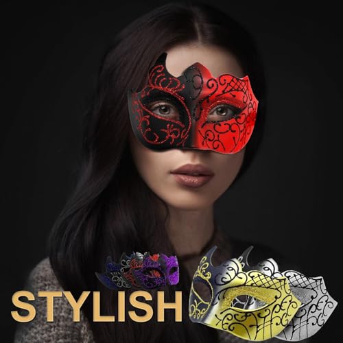 Aqearl Masquerade Mask for Men Vintage Venetian Mask Halloween Mask for Party Prom Ball Costume Mask