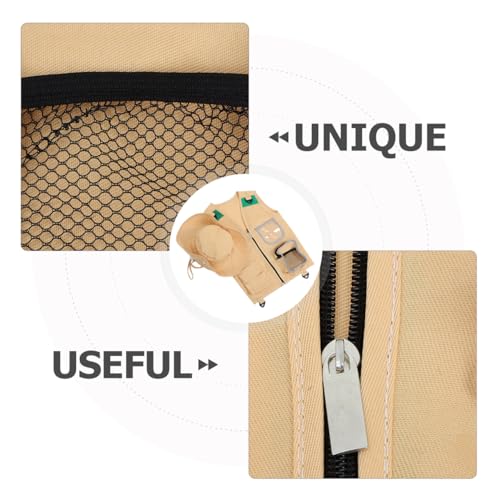 BRIGHTFUFU 1Set Kid Exploration Kit with Vest Hat Kid Camping Bug Catcher Fishing Set Outdoor Adventure Guide Scavenger Hu...