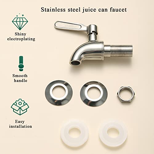 Kyraton Beverage Dispenser Replacement Spigot No Leakage, Stainless Steel Water Dispenser Replacement Faucet Polished Fini...