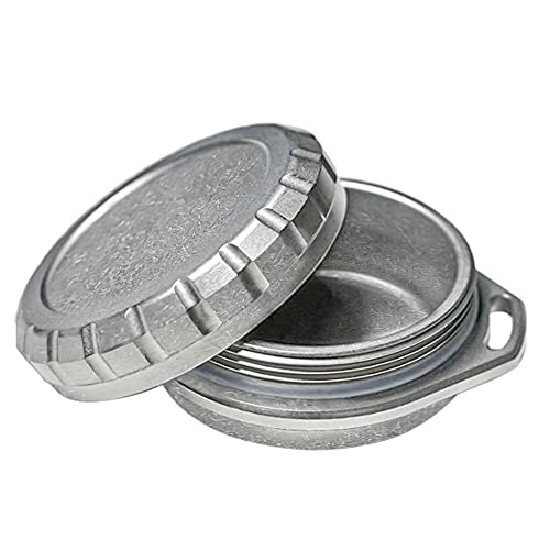 WANERSEN Titanium Waterproof Pill Case Travel Pill Organizer Bottle EDC Capsule Container Portable Pocket Metal Box with C...
