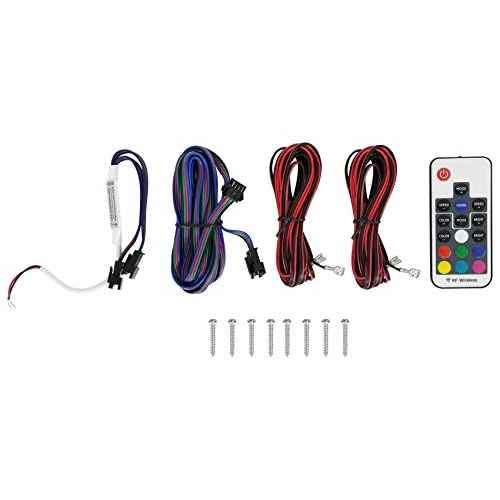 Rockville Pair RMC65LW 600W Peak / 75W RMS 2-Way White Marine Speakers, Multi-Color LED Lighting, Remote Control, Waterproof, Perfect for Boats and Outdoor Audio