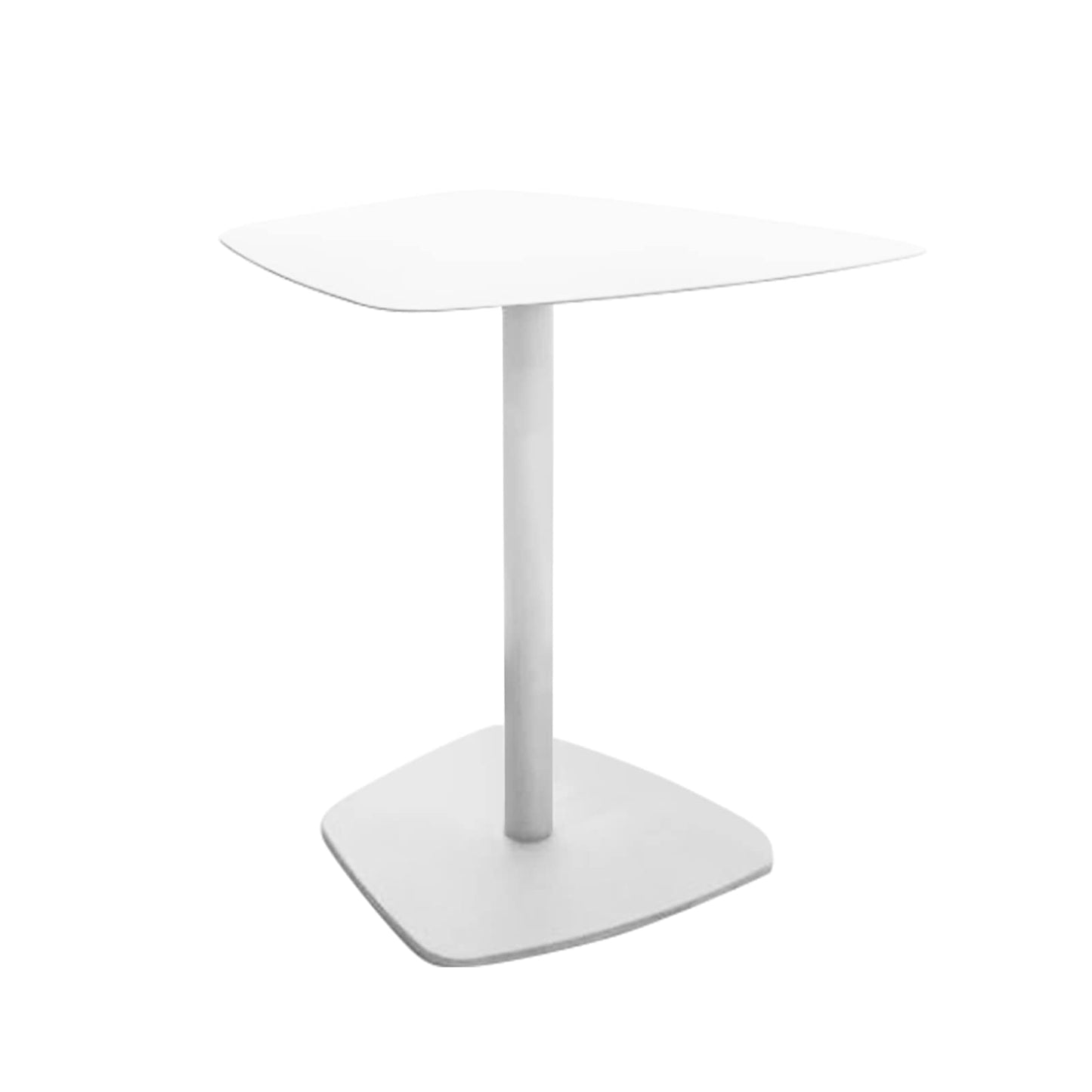 Topower Industrial Side Table, Bedside Table, Sofa Side Table, Small Coffee Table, 19.3 Height, Metal Frame, for Living Room, Bedroom, Verandah, White