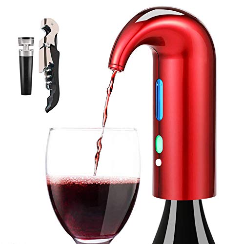 Wine Aerator Electric Wine Decanter – Easy One Touch Red & White Wine Accessories, Ideal for Beginners and Enthusiasts, Sp...