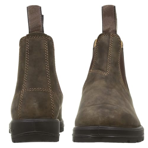 BEDGMDEG Men'S Waterproof Block Heel Chelsea Boots Retro Non-Slip Pull-On Work Hiking Boots