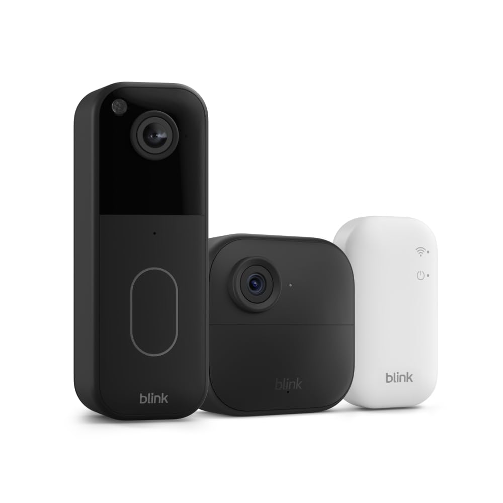 Blink Video Doorbell + Outdoor 4 – Wireless smart security cameras, head-to-toe HD view, two-year battery life. Sync Module Core included – 1 camera system + Video Doorbell